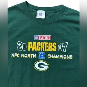 Green Bay Packers 2007 NFC North Champs‎ T-Shirt Men’s Size XL Green Y2K NFL